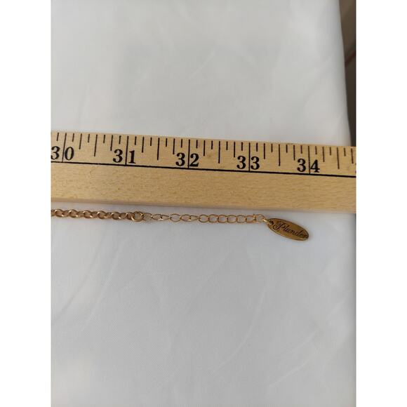 Plunder Design Gold Tone Faux Pearl Bead Dangle & Charm Necklace Statement Piece - Picture 6 of 7